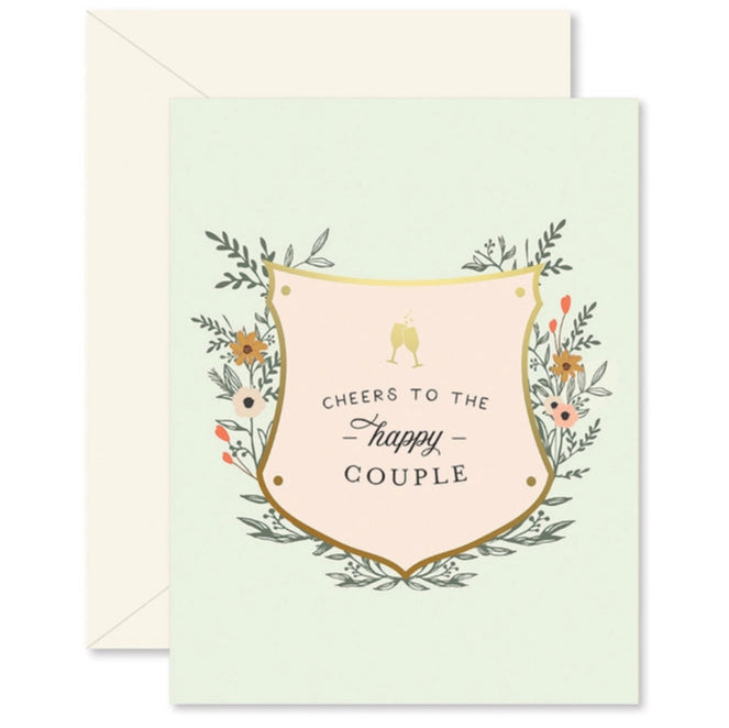 Cheers to Happy Couple Wedding Card