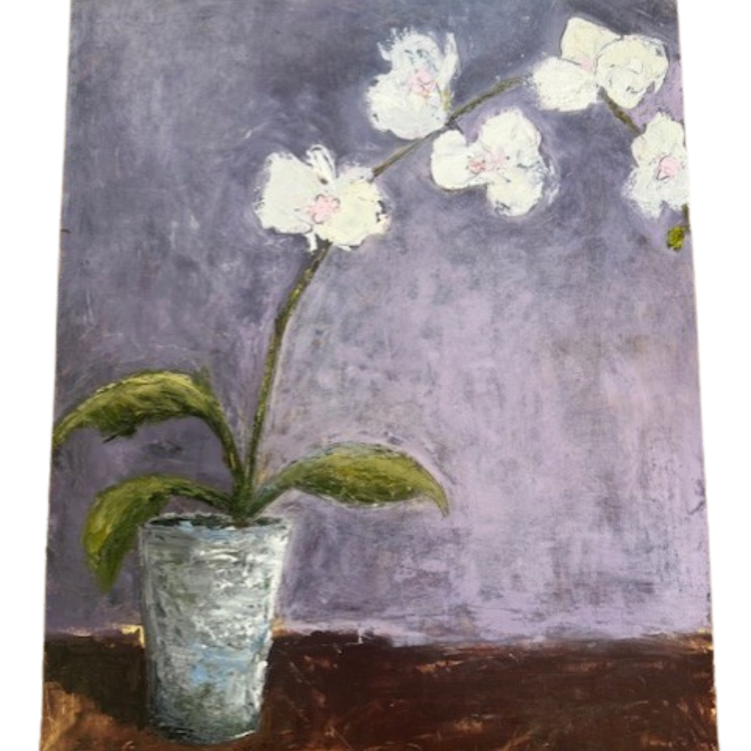 Orchid in Mossy Pot Art