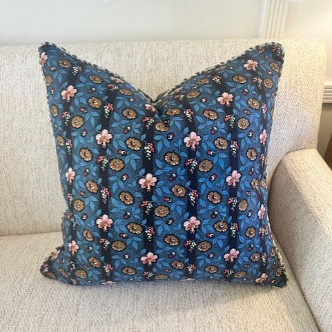 Indigo Floral Pillow