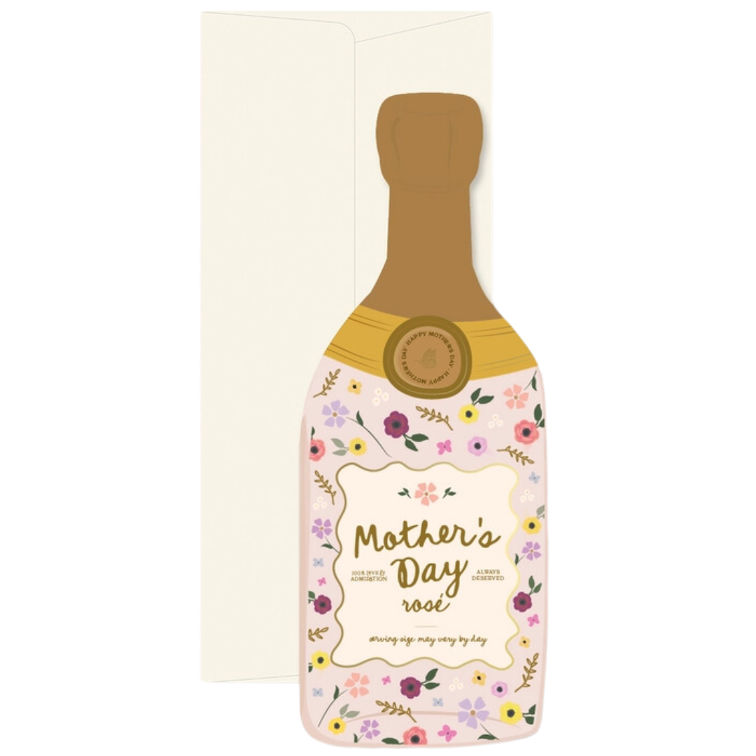 Mother's Day Rosé Bottle Card