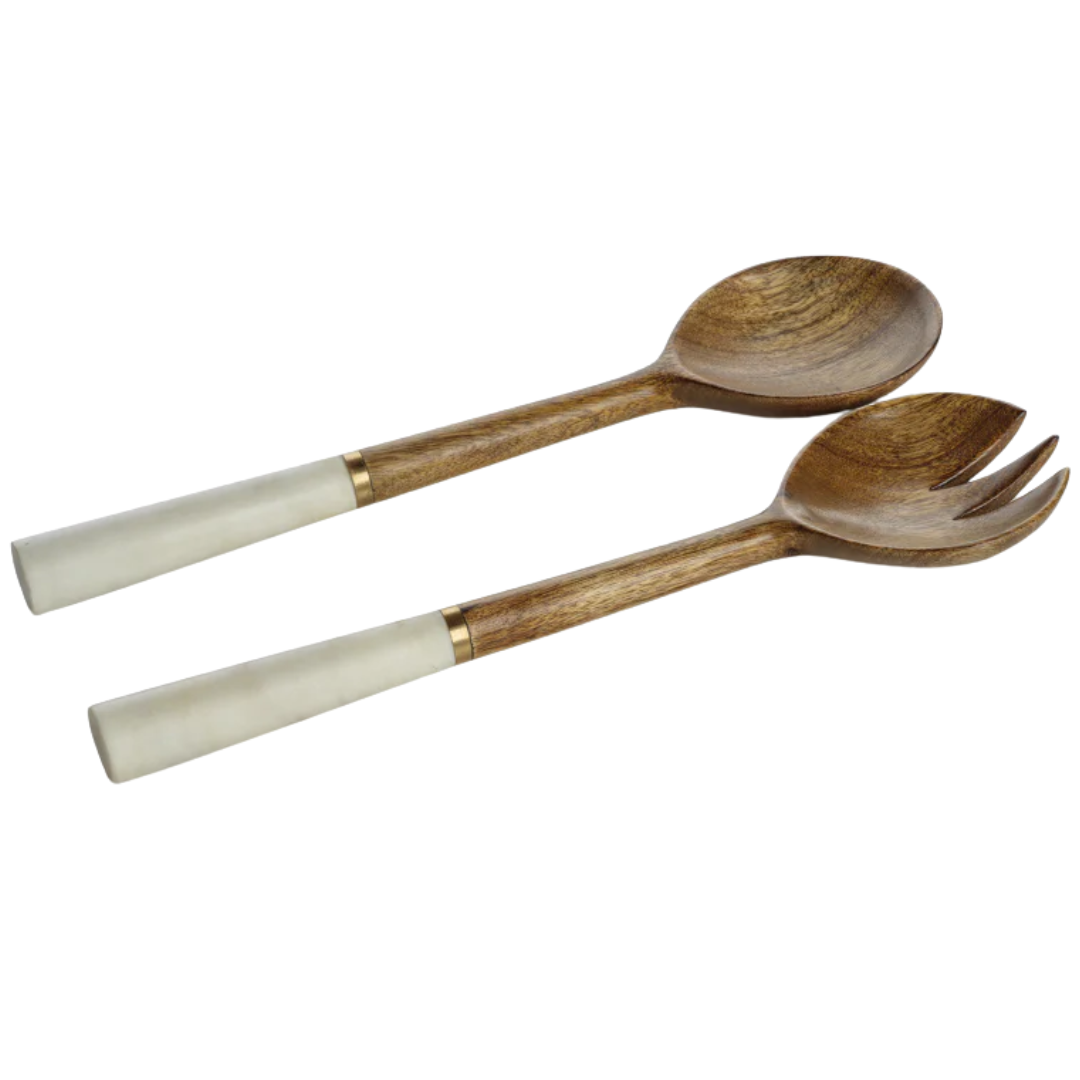 Heritage Mango Wood Salad Server Set
