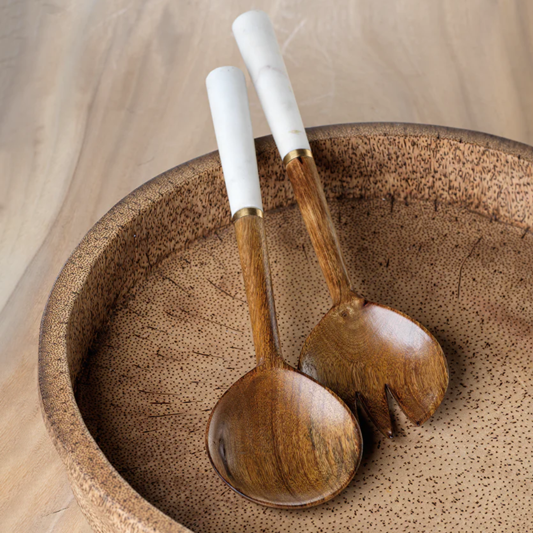 Heritage Mango Wood Salad Server Set