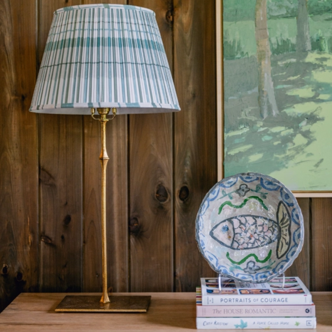 Neutral Plaid Lampshade