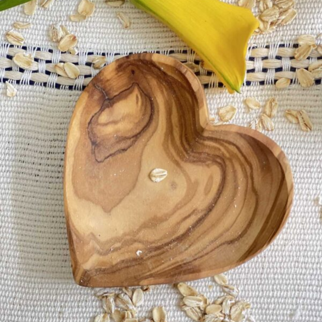 Olive Wood Heart Dish