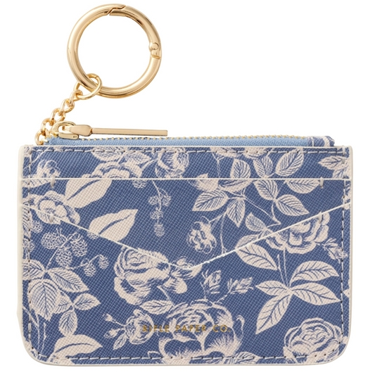 English Rose Key Ring Card Holder