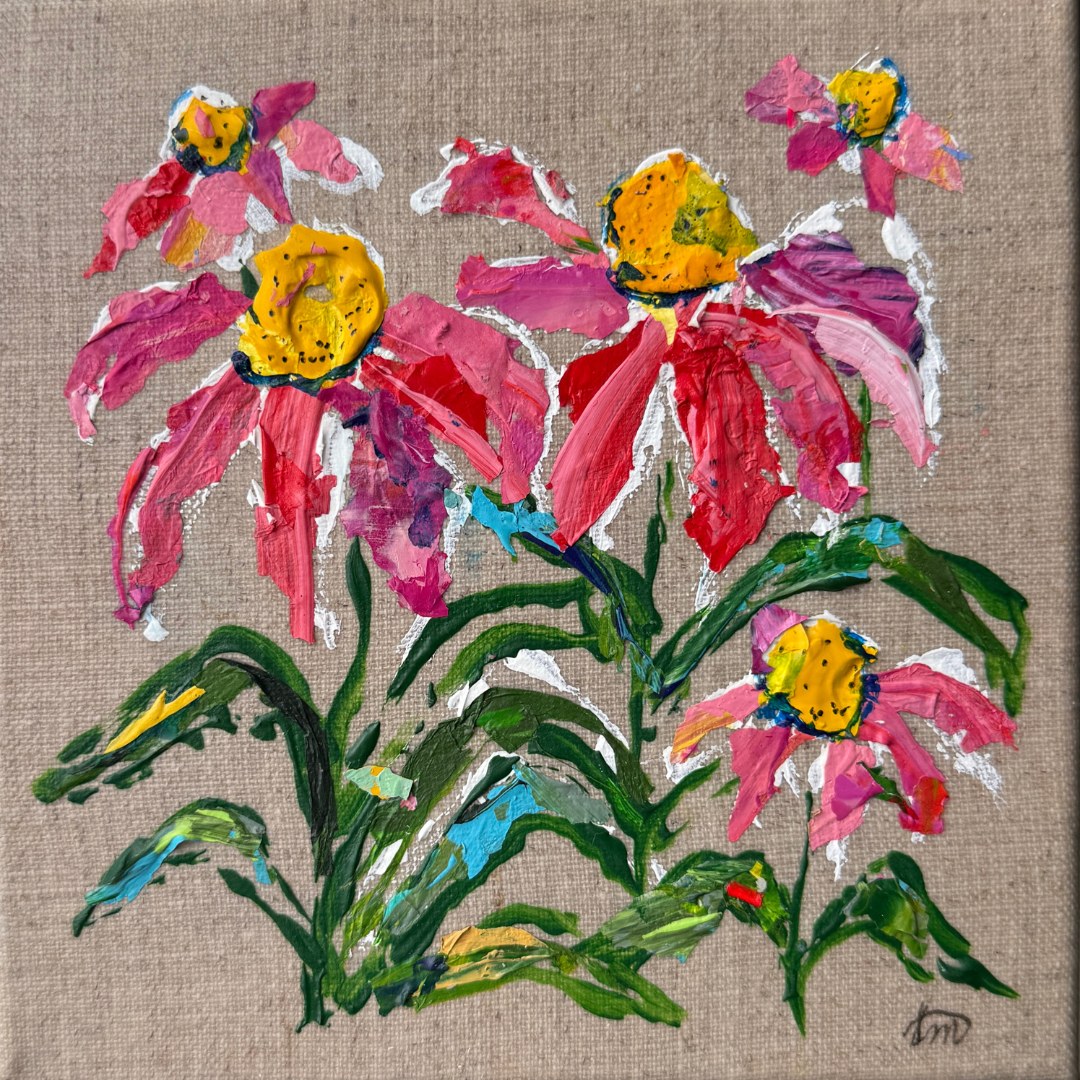 Blooming Girls Coneflower Party Art