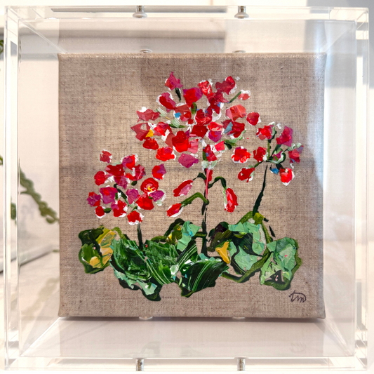 Blooming Girls Geranium Party Art