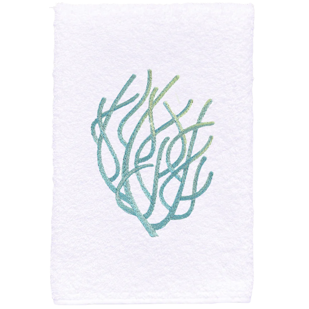 Coral Blue Guest Towel