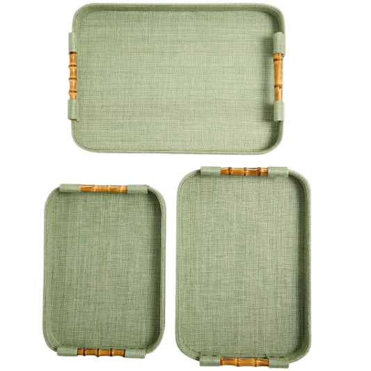Monaco Green Seagrass Tray Collection