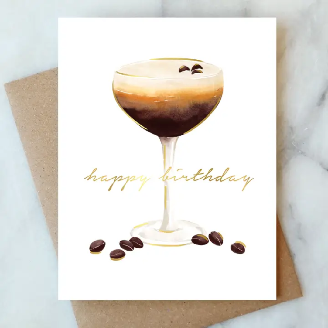 Expresso Martini Birthday Card