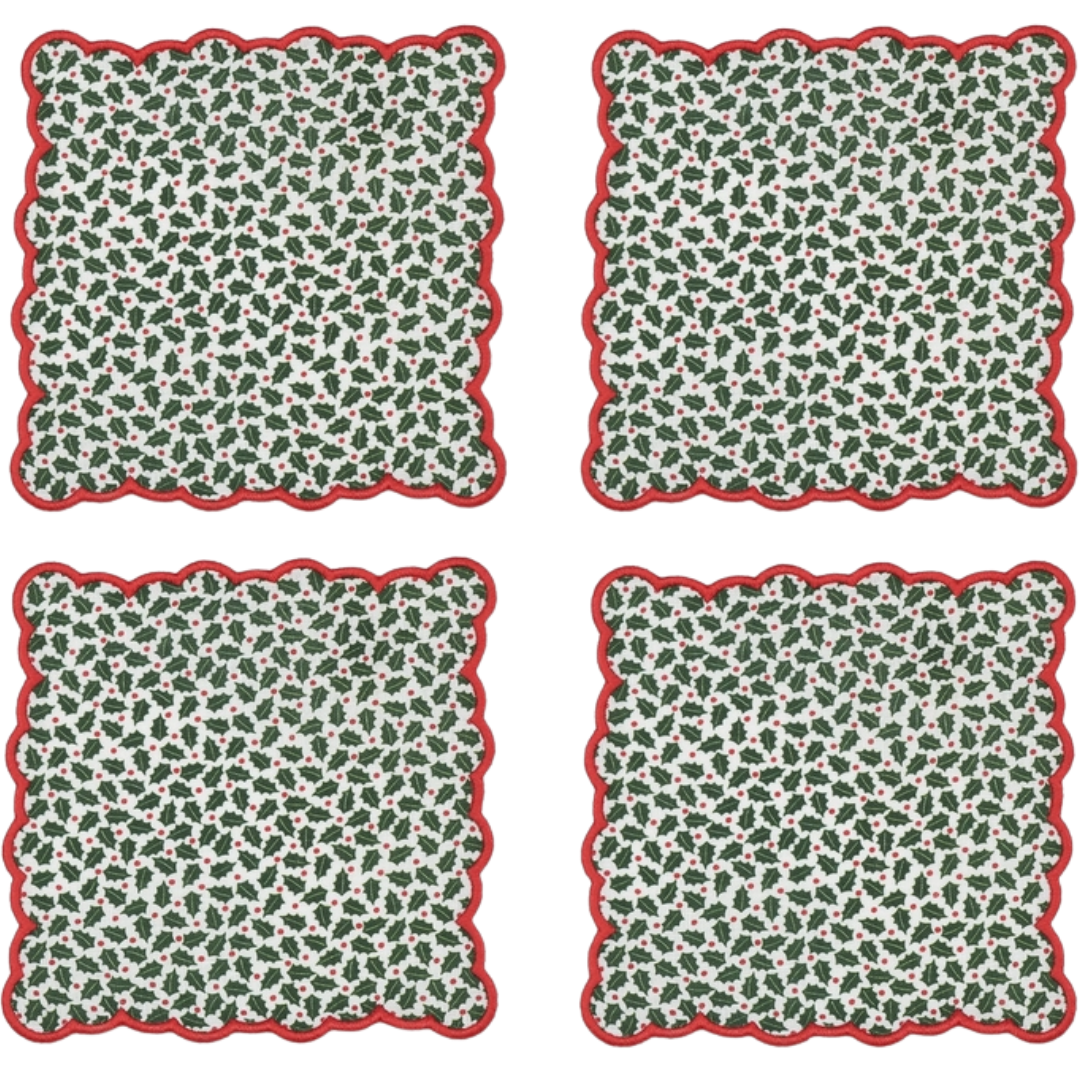 Holly Cocktail Napkins
