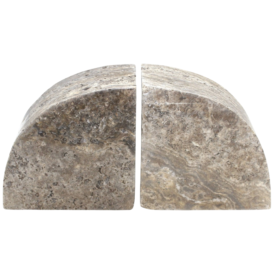 Travertine Bookends