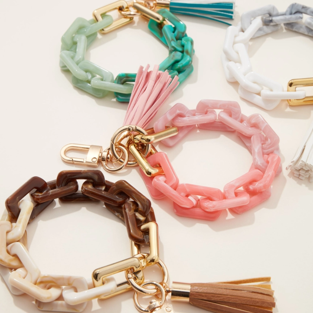 Two-Tone Resin Keychain Collection