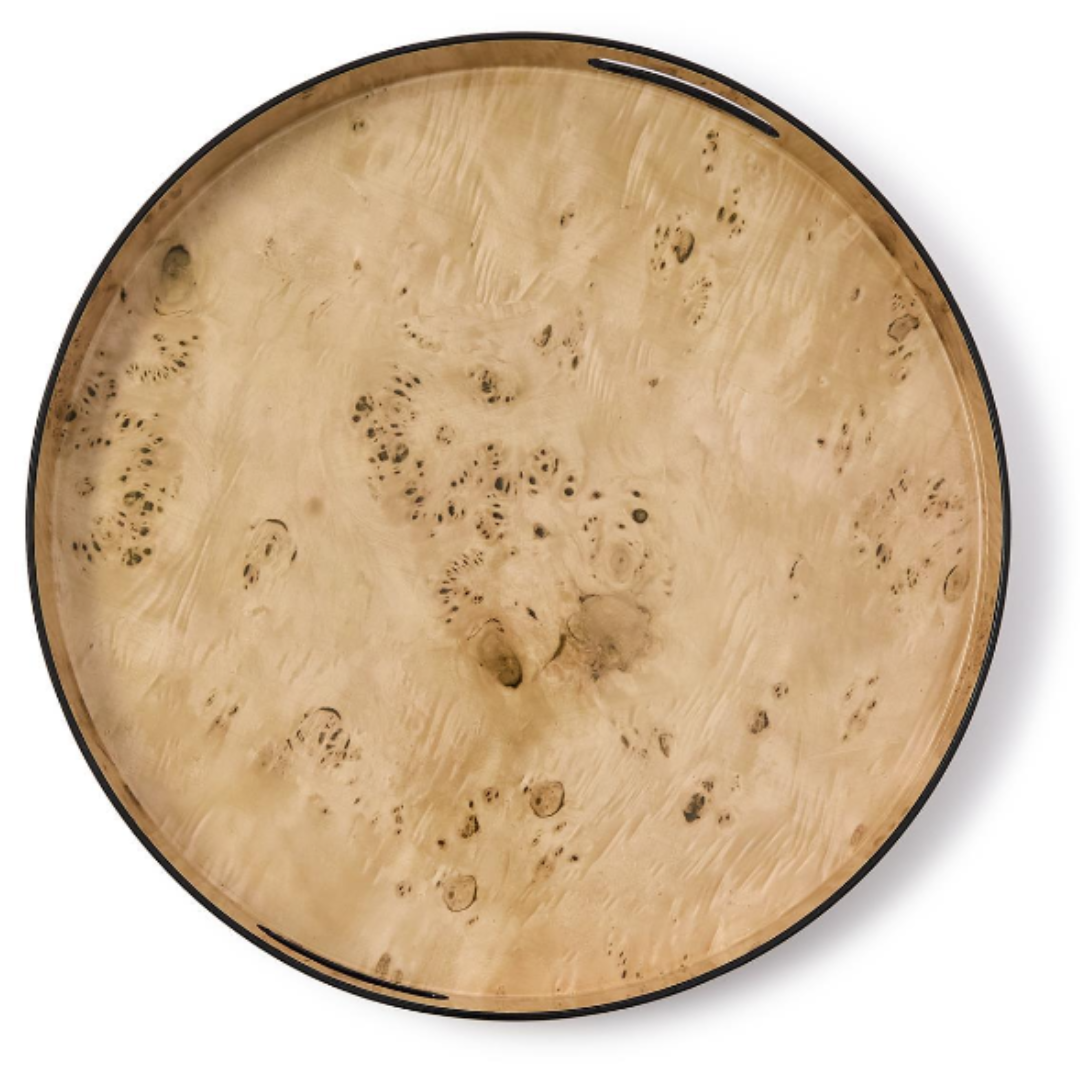 Charles Burl Round Tray Collection