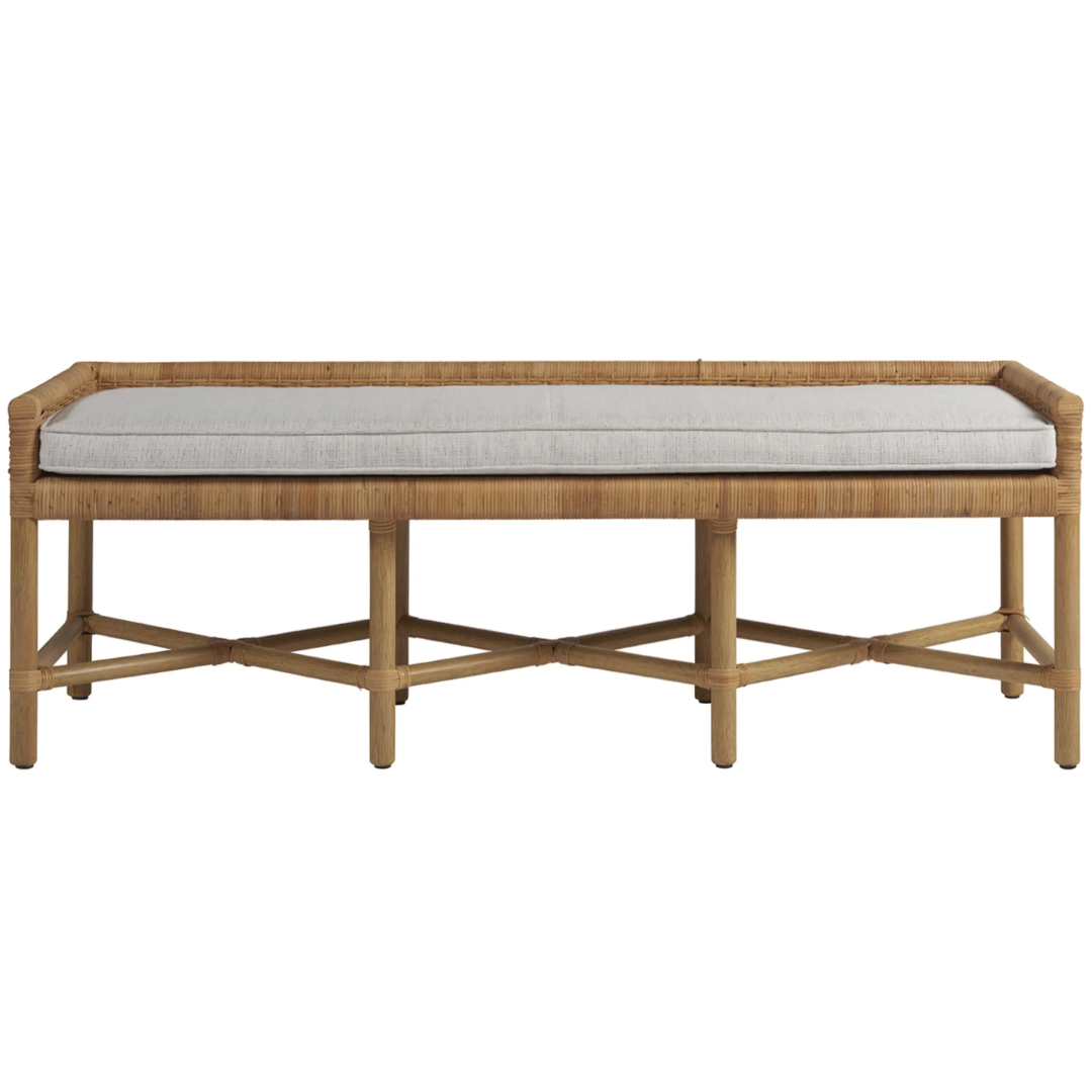 Pull Up Rattan Bench