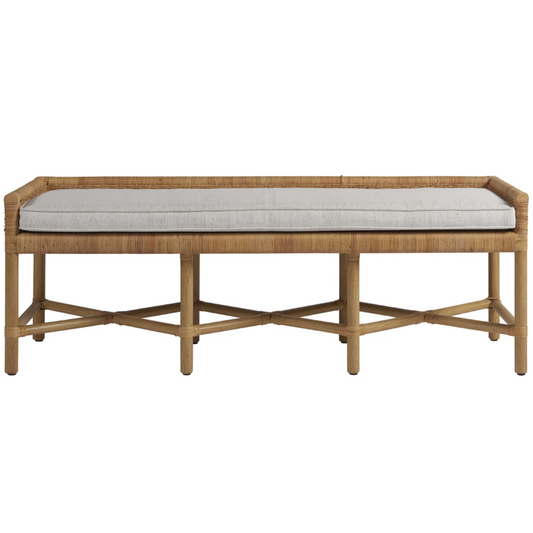 Pull Up Rattan Bench