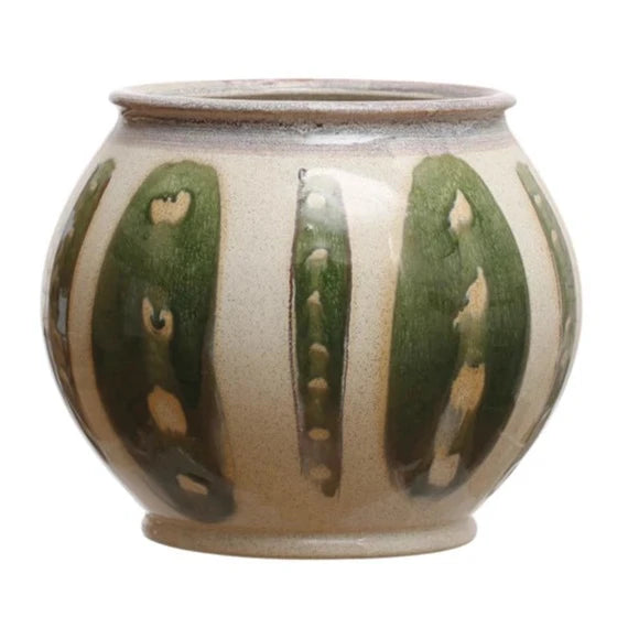 Leaf Stoneware Planter
