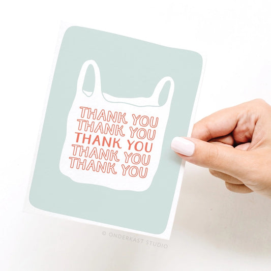 Thank You Plastic Bag Card