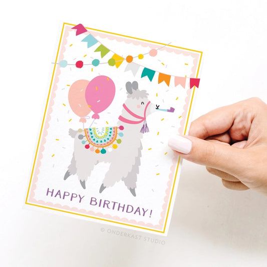 Happy Birthday! Llama Card
