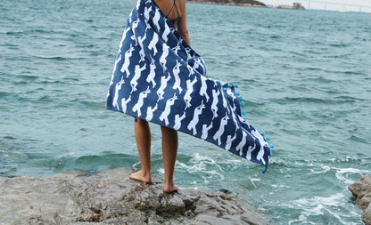 Matouk Leaping Leopard Beach Towel