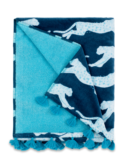 Matouk Leaping Leopard Beach Towel