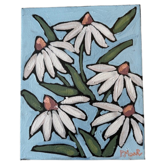 Cone Flower in Blue Art II 8 x 10"