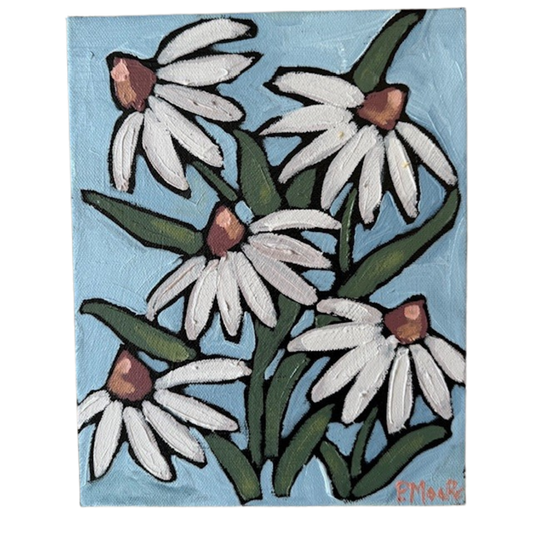 Cone Flower in Blue Art I 8 x 10"