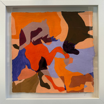 Orange Tangles Horses Art