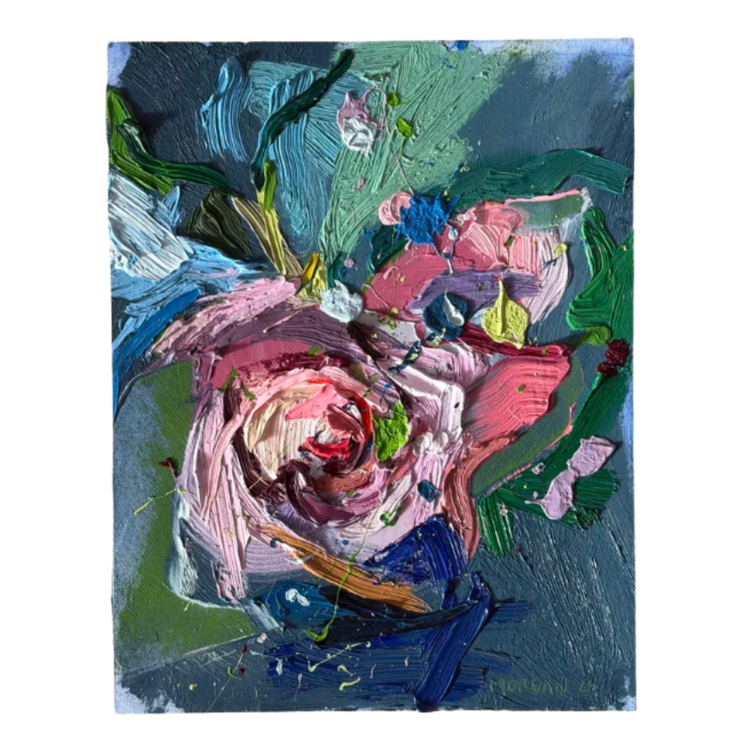 Party Rose No. 2 (Aqua) Art