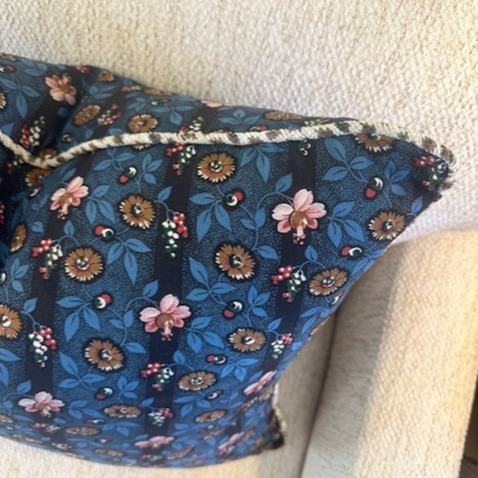 Indigo Floral Pillow