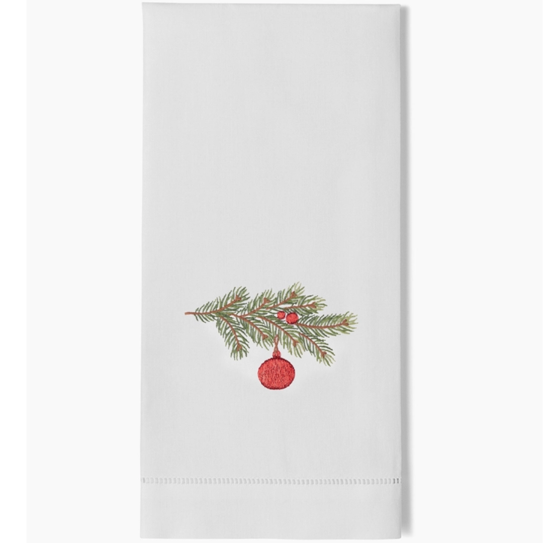 Pine Bough Ornament Hand Towel