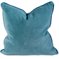 Charliss Aqua + Peacock Velvet Pillow