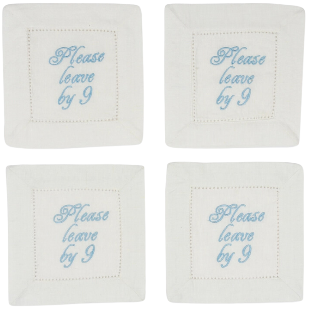 Bye-Bye At Nine Cocktail Napkin Set