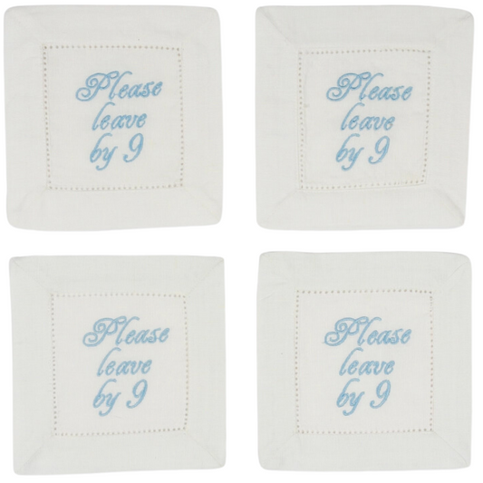 Bye-Bye At Nine Cocktail Napkin Set