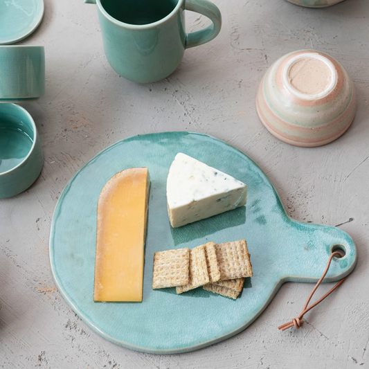 Blue Moon Stoneware Cheese Board