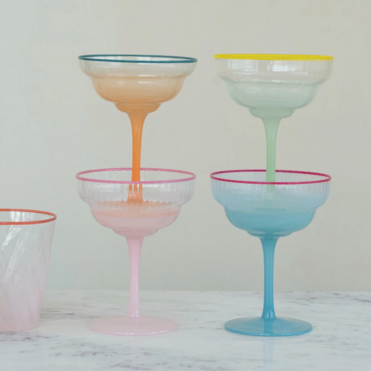 Ombre Coupe Glass Set