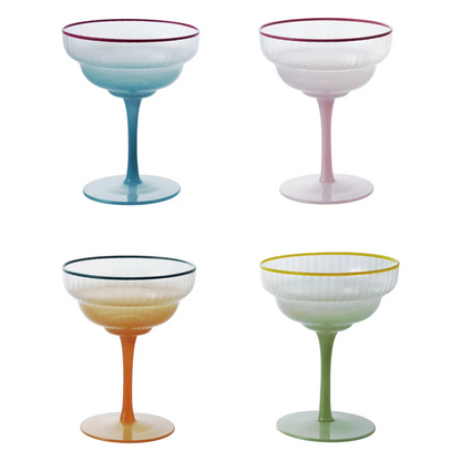 Ombre Coupe Glass Set