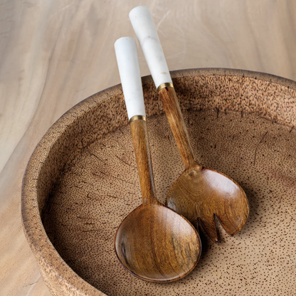 Heritage Mango Wood Salad Server Set