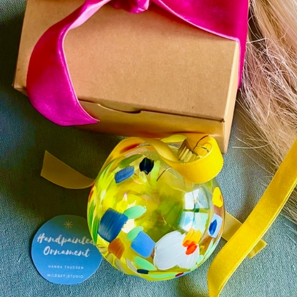 Chartreuse Dream Floral Glow Ornament