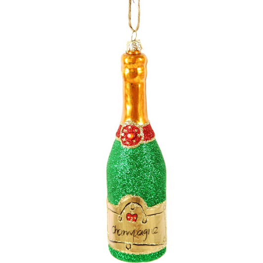 Glitter Champagne Ornament