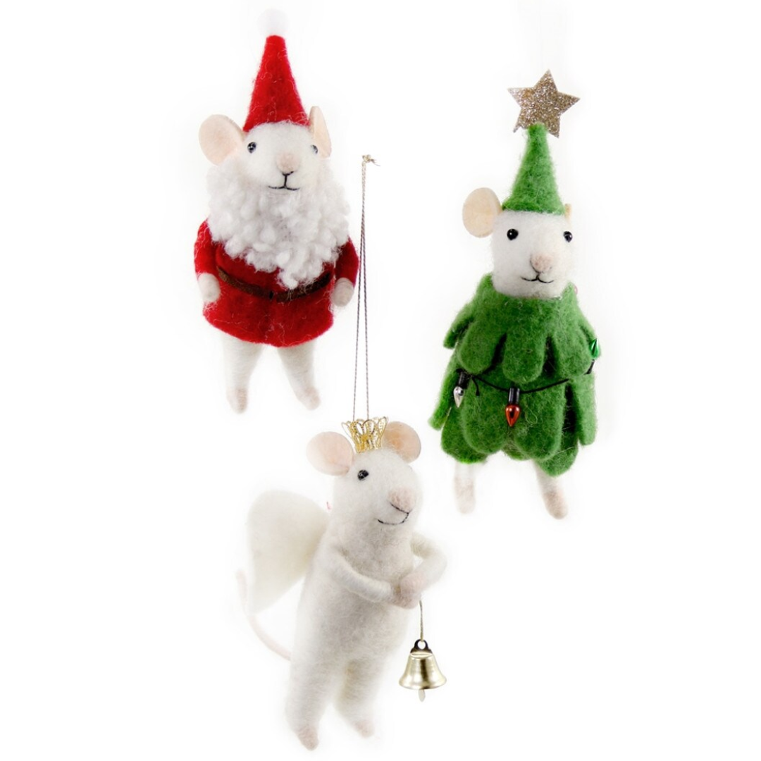 Merry Mouse Ornament Collection