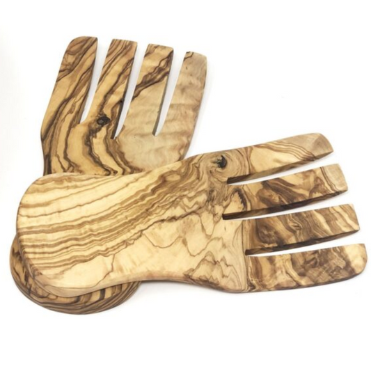 Olive Wood Salad Set