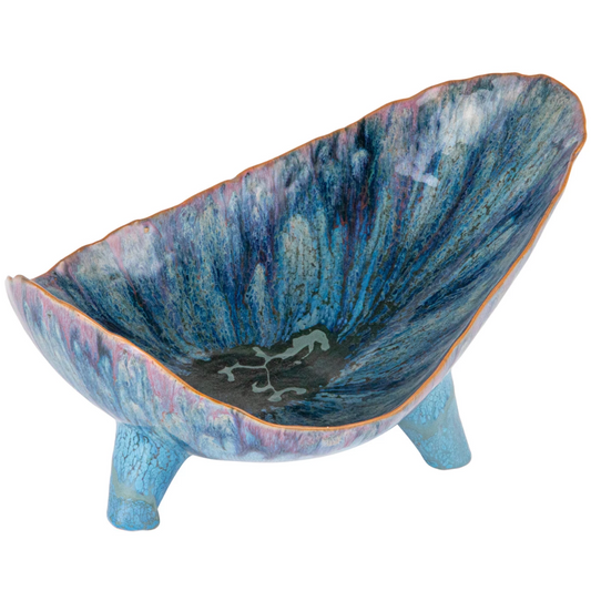 Azure Coast Footed Bowl