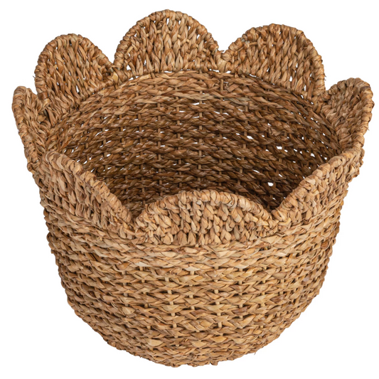 Scallop Rattan Basket Collection