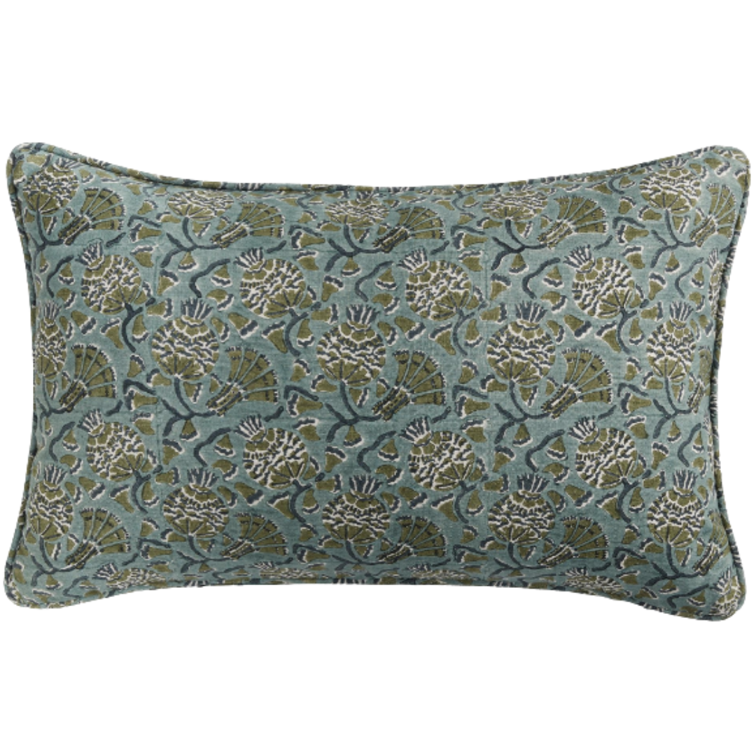 Iznik Slate Lumbar Pillow
