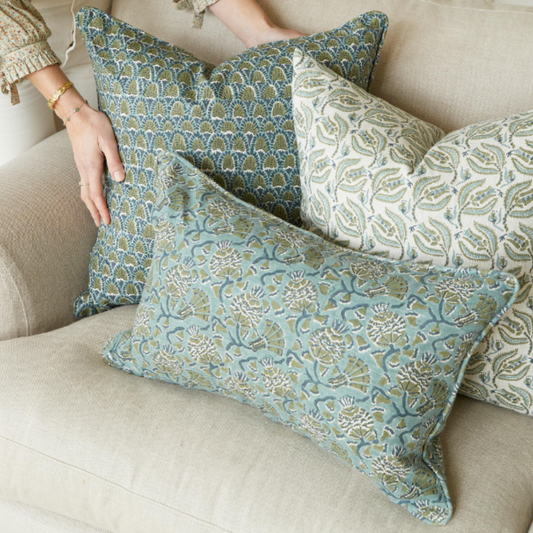 Iznik Slate Lumbar Pillow