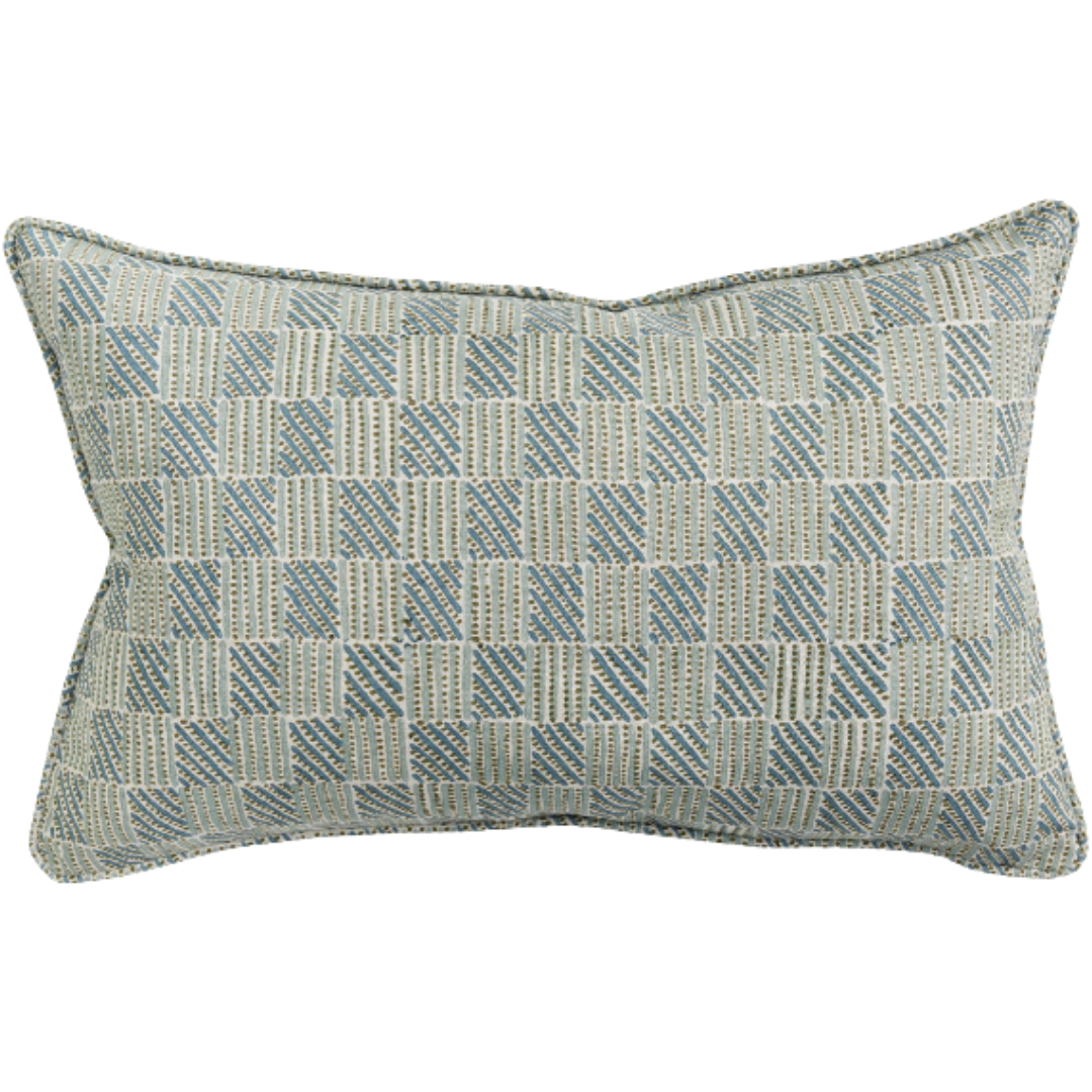 Kumasi Celadon Moss Lumbar Pillow