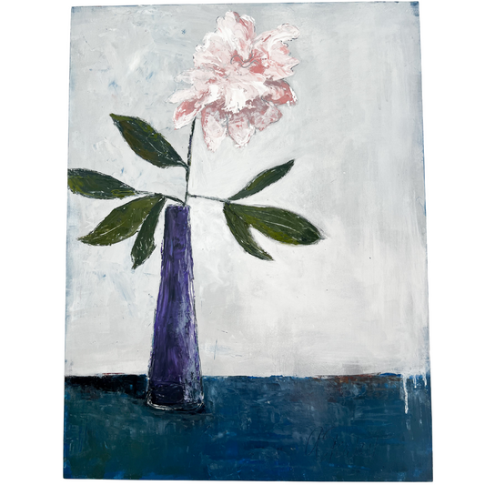 Peony in Purple Vase Art