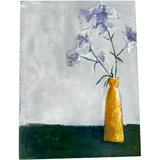 Flowers in Yellow Vase Art