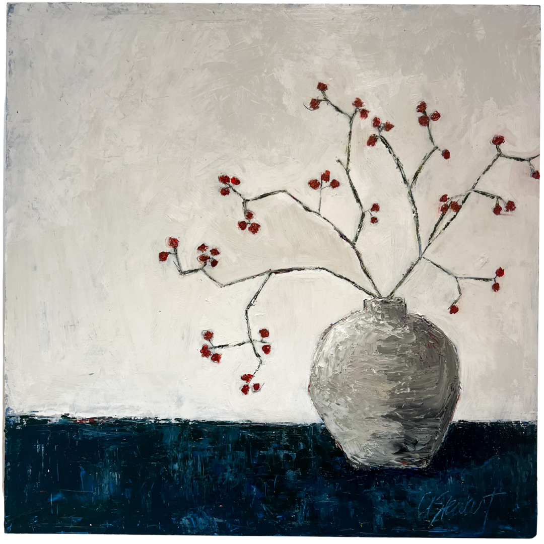 Red Berries in Earthenware Art